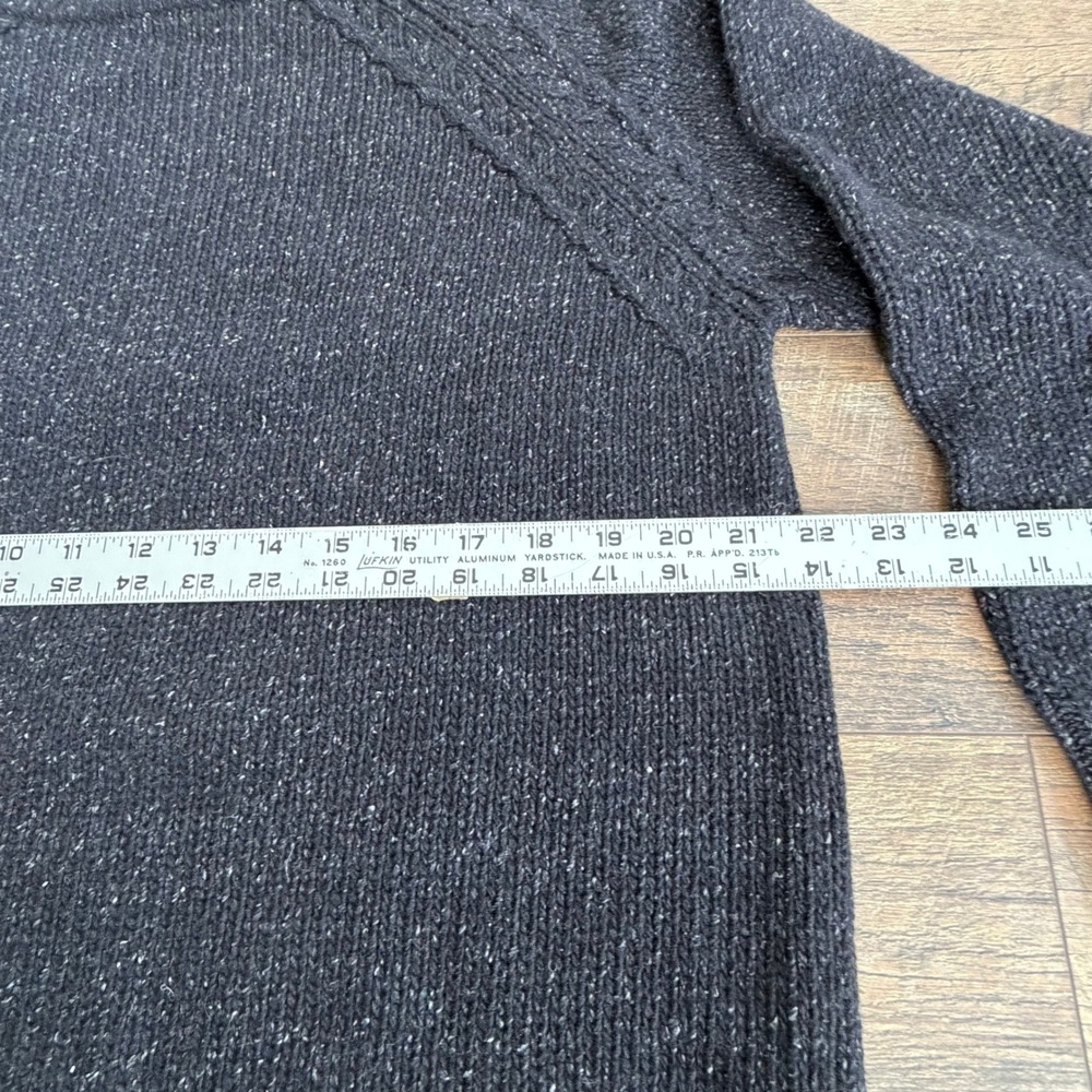 Gap Womens Charcoal Grey Lambswool Silk Turtleneck Marled‎ Sweater Large W19 - Picture 8 of 10
